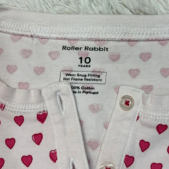 Roller Rabbit Kids Pink Hearts Pajama Top - Picture 3 of 4
